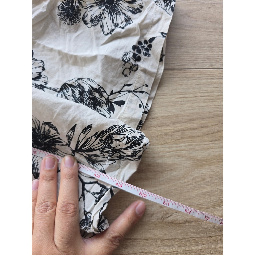 Anko Floral Cotton Midi Dress Size 18 Black White resortwear vacation lagenlook - Picture 7 of 8